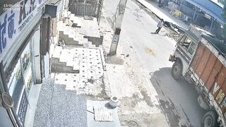 Man Collecting Wheat Crushed To Death By Truck
