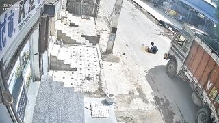 Man Collecting Wheat Crushed To Death By Truck