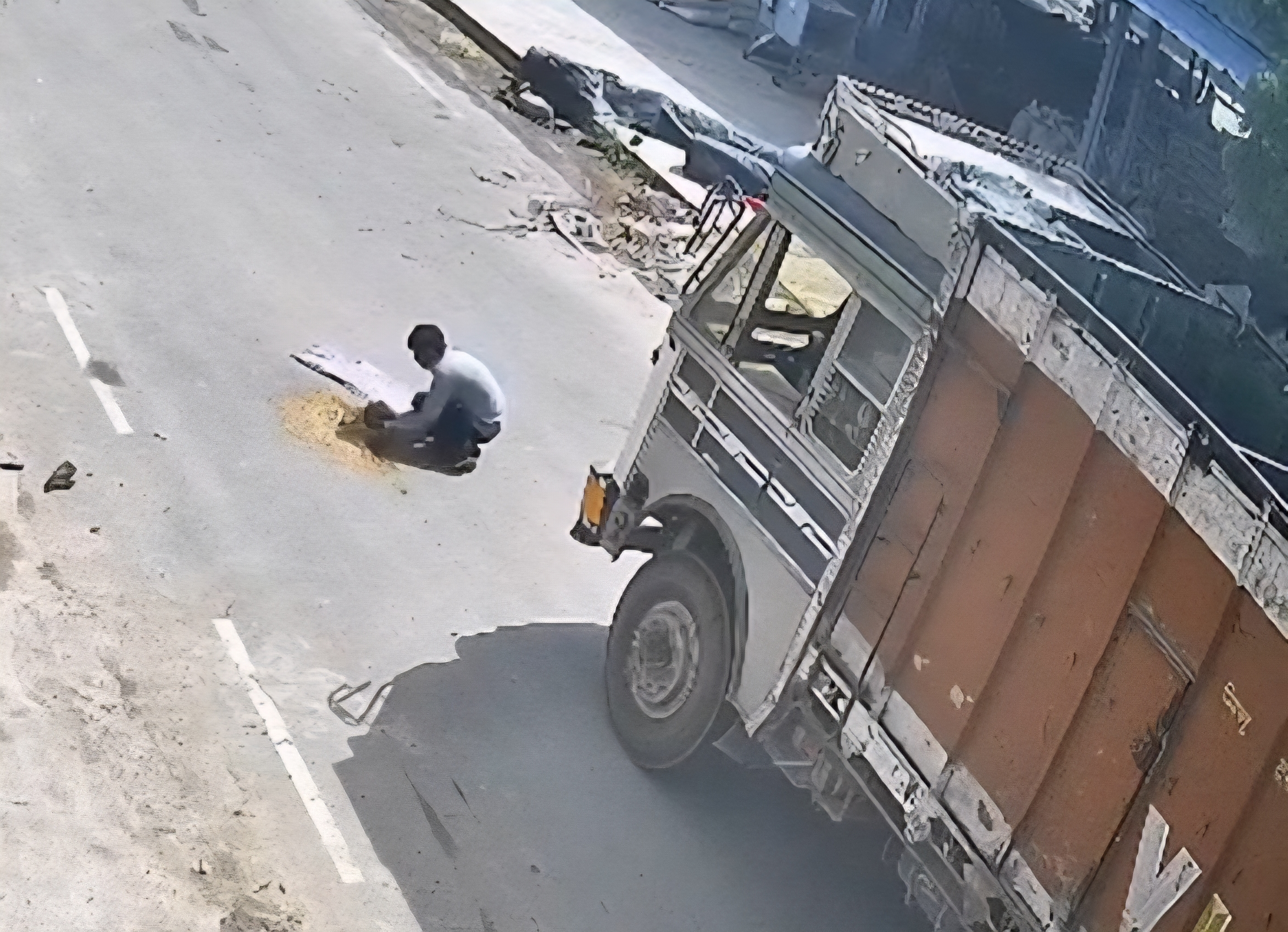 Man Collecting Wheat Crushed To Death By Truck