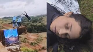 Woman Plummets 131 Feet to Her Death After Bungee Jump Staff Allegedly Forgot to Attach Safety Cord (another angle)