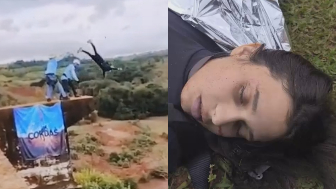 Woman Plummets 131 Feet to Her Death After Bungee Jump Staff Allegedly Forgot to Attach Safety Cord (another angle)