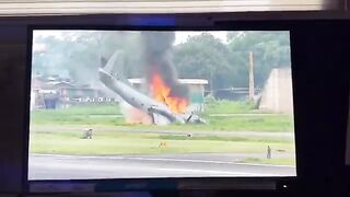 Five Indian air force staff killed as transport plane crashes in Assam