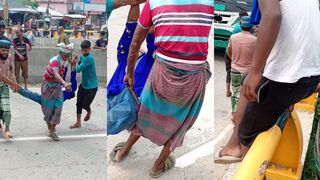 Mans head destroyed in road accident