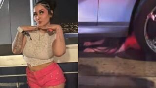 Woman dragged under a car by drunk driver in USA