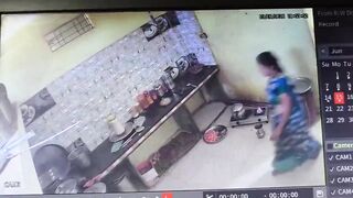 A pressure cooker explosion leaves woman injured