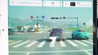Idiot rides a motorcycle and runs a red light