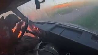 The katsap driver died instantly, corpse burned in seconds