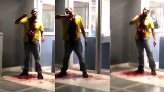 Mexico: Man having a psychotic episode commits suicide by slitting his throat