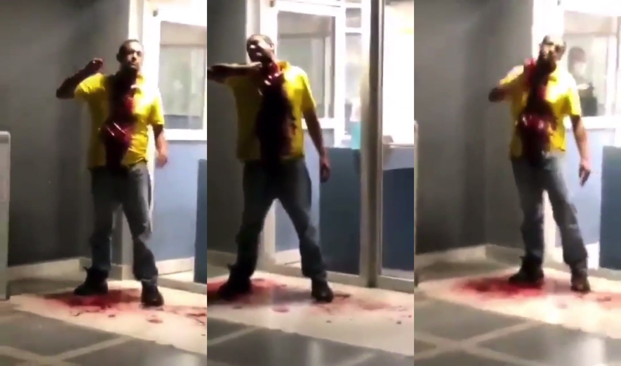 Classic: Mexico: Man having a psychotic episode commits suicide by slitting his throat