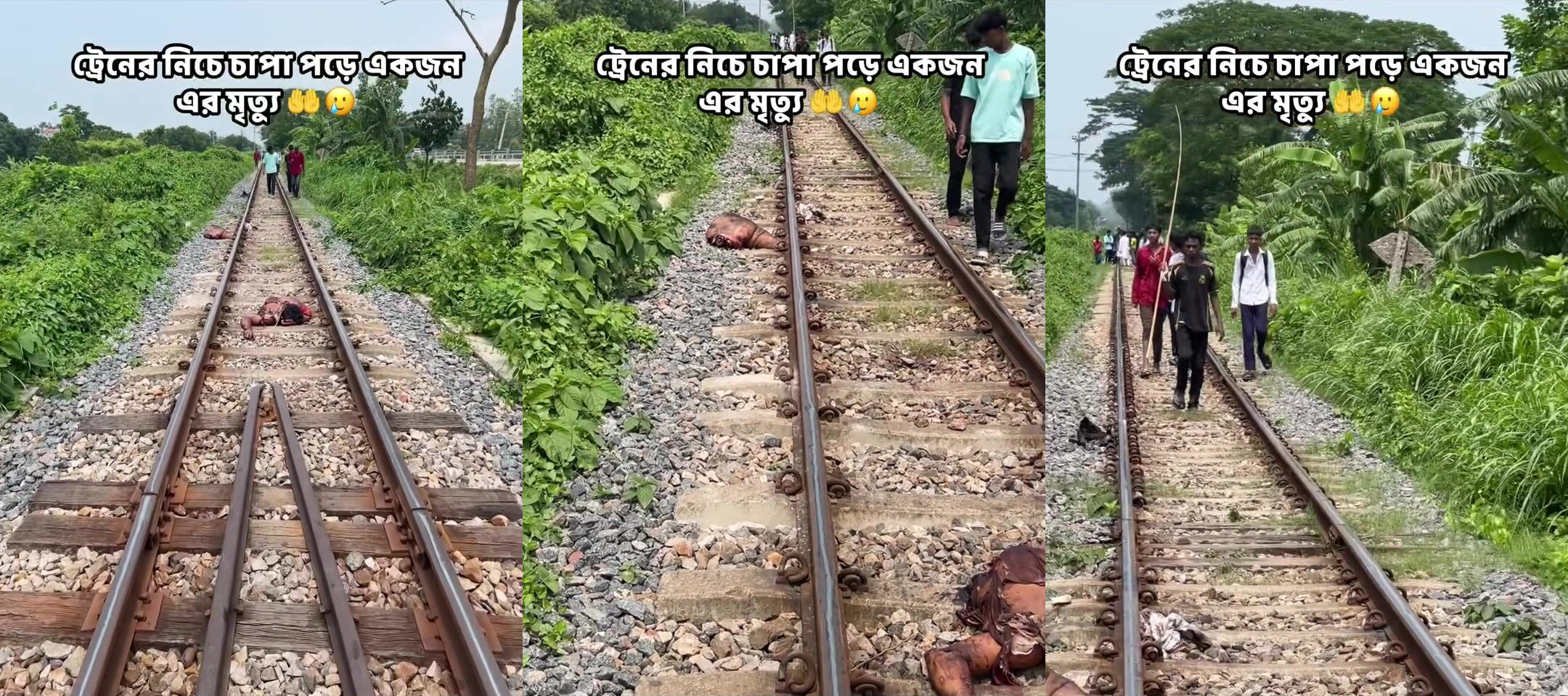 Mangled by train India