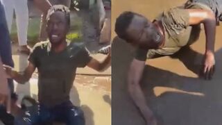 Screaming Thief Flogged For Stealing Wheel Caps