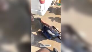 Screaming Thief Flogged For Stealing Wheel Caps