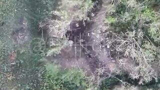 Friendly drones end the suffering of a Ukrat.