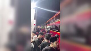 Bus Collides With 2 Motorcycles Killing 4 In Indonesia