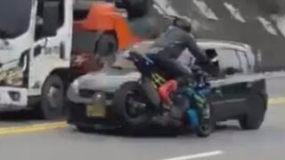 Motorcyclist Seriously Injured In Spectacular Crash In Colombia