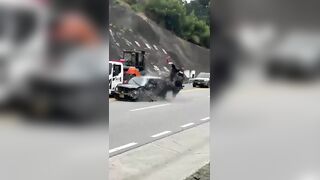 Motorcyclist Seriously Injured In Spectacular Crash In Colombia