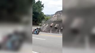 Motorcyclist Seriously Injured In Spectacular Crash In Colombia