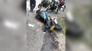 Motorcyclist Seriously Injured In Spectacular Crash In Colombia