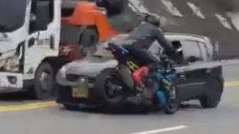 Motorcyclist Seriously Injured In Spectacular Crash In Colombia