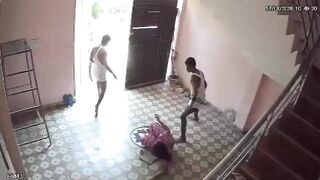 Woman Beaten And Kicked By Own Relatives During Family Dispute