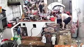 In China A Woman Buying Street Food Suddenly Dies