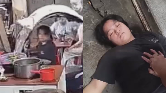 In China A Woman Buying Street Food Suddenly Dies