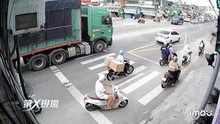Rider Hit And Dragged By Truck, Blind Spot Kills Again