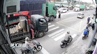 Rider Hit And Dragged By Truck, Blind Spot Kills Again