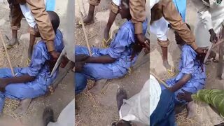 Man impaled with wood