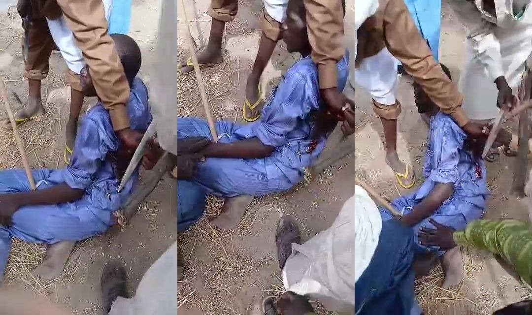 Man impaled with wood