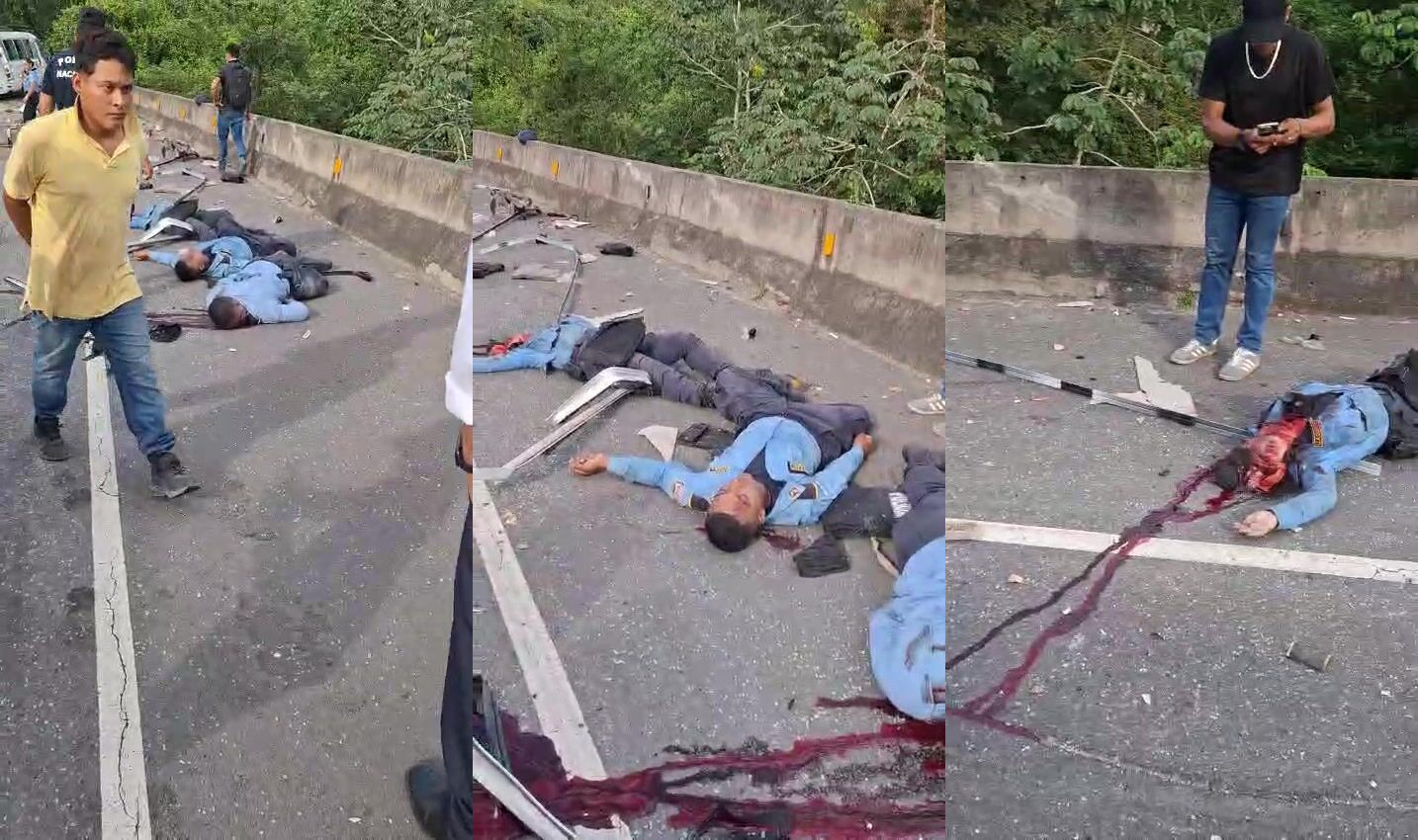 Dead cops in accident (Honduras) part 2