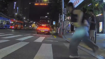 Woman Hit By Car While Running Red Light In Korea