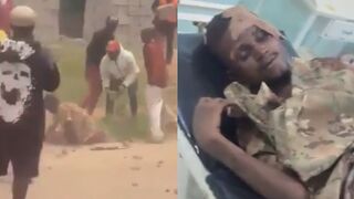 Nigerian Soldier Mistaken For Bandit Brutalized By Angry Mob