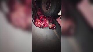 Nigerian Biker Turned Into A Mess After Overtaking A Truck On The Narrow Road
