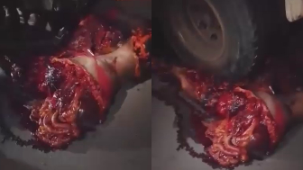 Nigerian Biker Turned Into A Mess After Overtaking A Truck On The Narrow Road