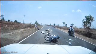 One Of Motorcyclists Dies In Head On Collision In India