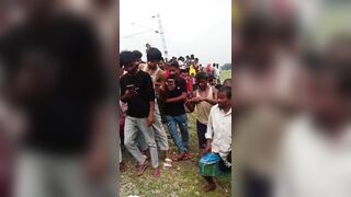 Man Lays On Tracks In Front Of Oncoming Train