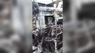 Ukrainian civilian charred.