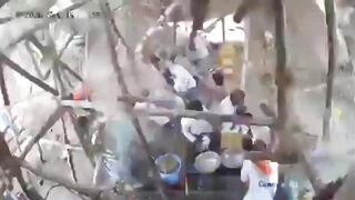 Seven people lost their lives and 25 were injured after the roof of an old  temple