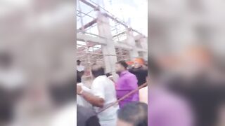 Seven people lost their lives and 25 were injured after the roof of an old  temple