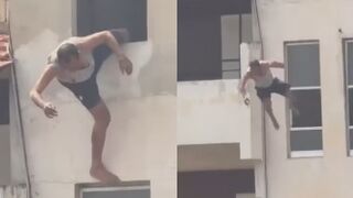 Man Jumps Out Of The Window In Latakia