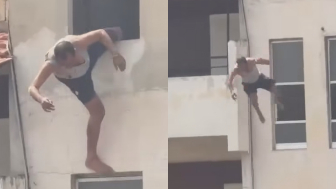Man Jumps Out Of The Window In Latakia