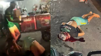 Moment Of Cold Blooded Murder During Street Fight In Brazil