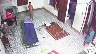 Drunk Brut Savagely Attacks Wife In Front Of Kids