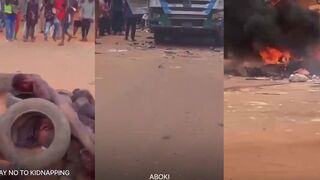 Kidnappers Killed And Burned By Mob