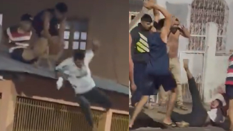 Thief’s Rooftop Getaway Ends in Street Justice