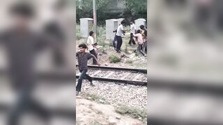 Pickpocket Caught And Beaten By Train Passengers In India