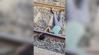 He  ended it all by laying down on the train tracks