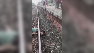 He  ended it all by laying down on the train tracks