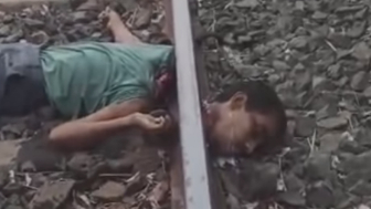 He  ended it all by laying down on the train tracks
